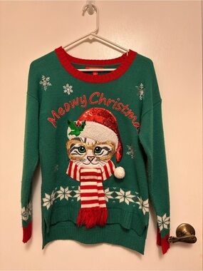 Meowy Christmas Cat Holiday Sweater